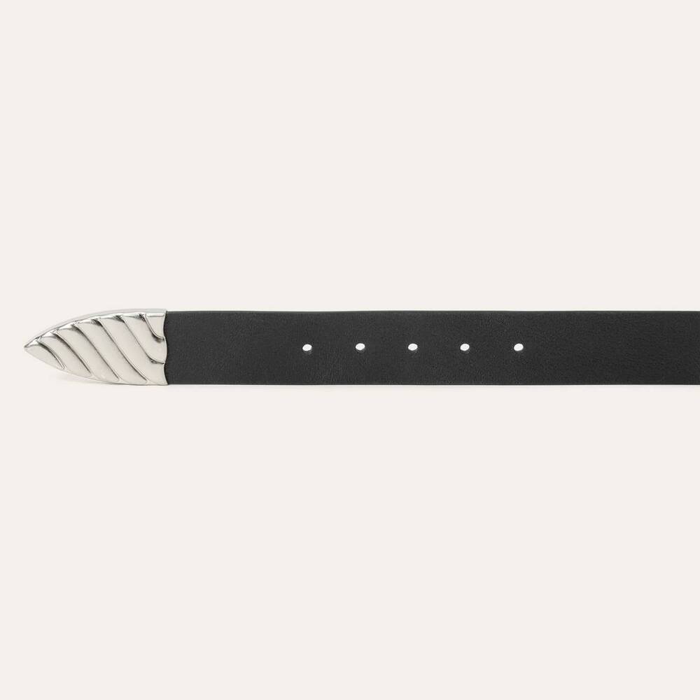 NEW THE GREAT. the big buckle belt in black with silver - Picture 4 of 8